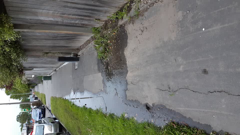 The photograph attached to this water leak report