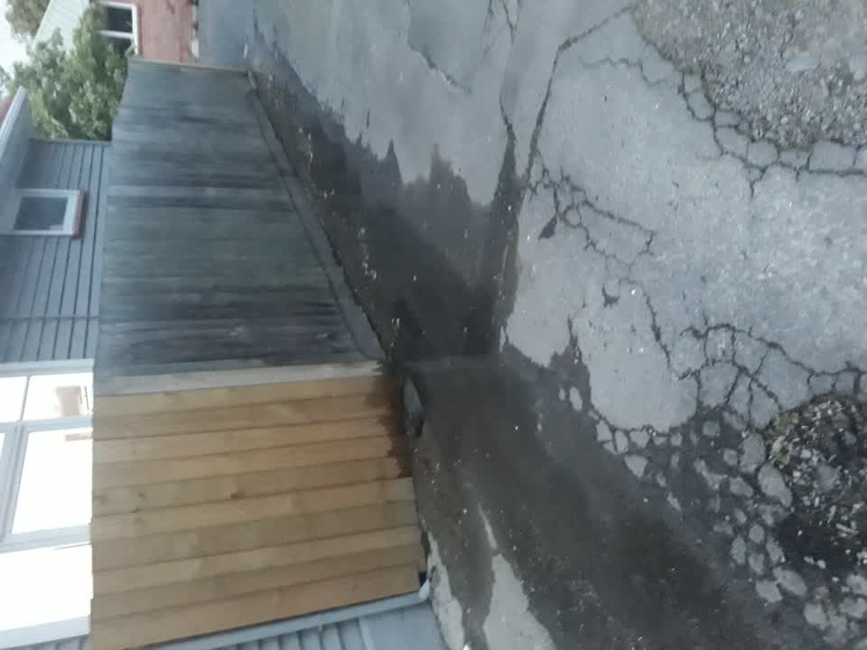 The photograph attached to this water leak report