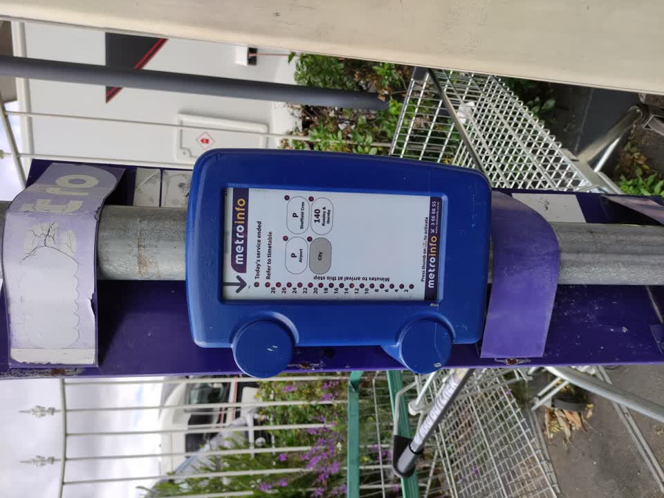 The photograph attached to this street light outage report