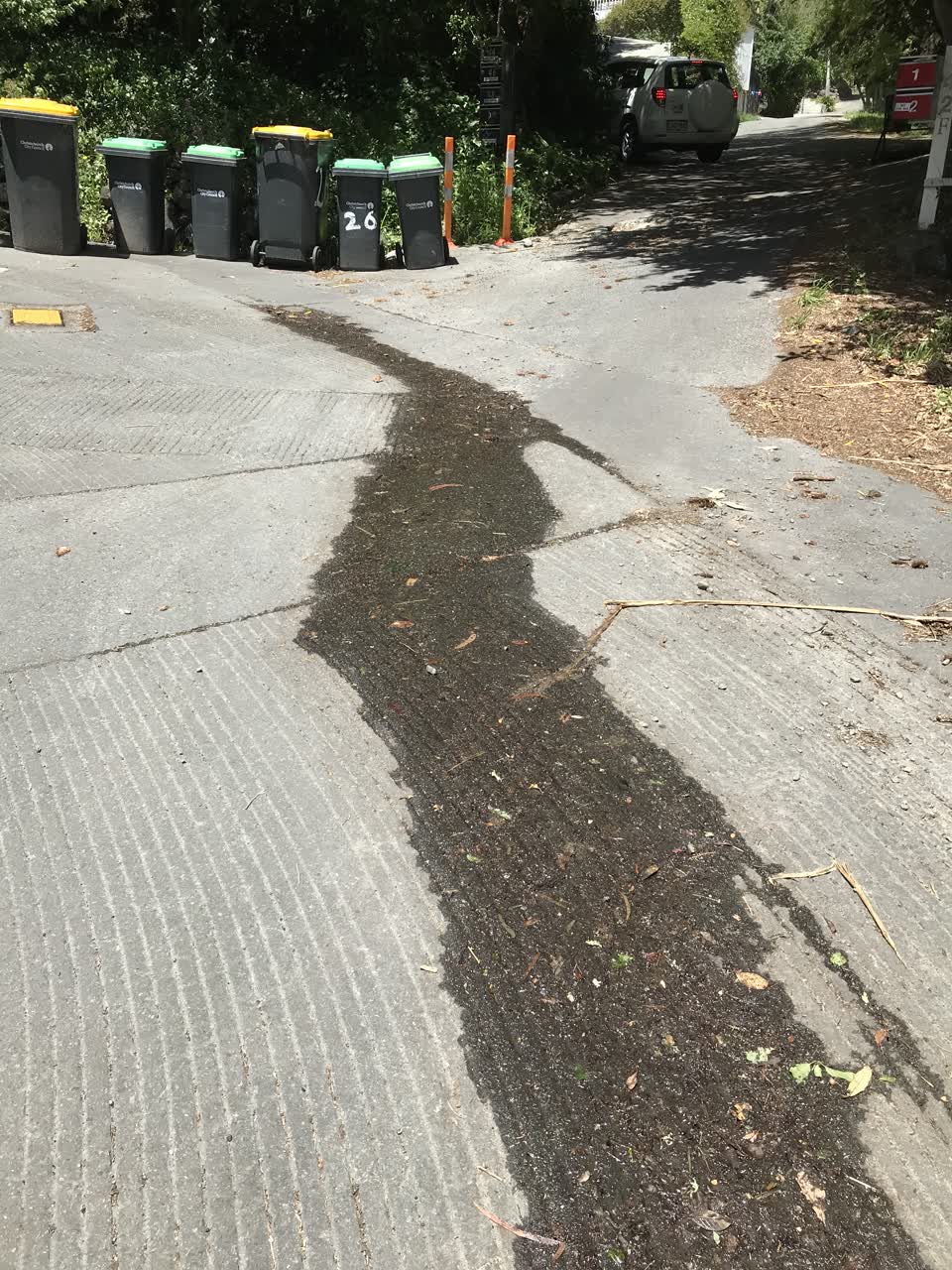 The photograph attached to this water leak report
