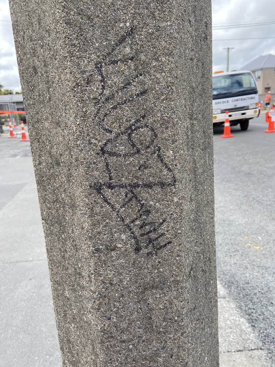 The photograph attached to this graffiti report