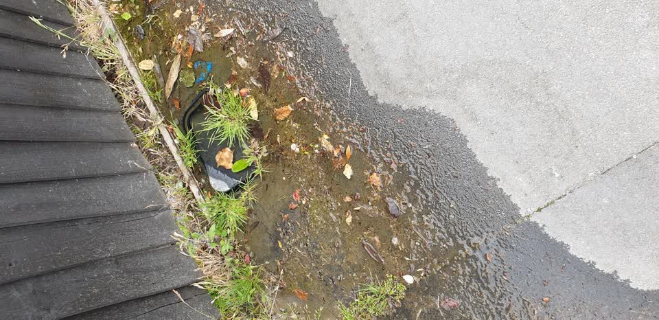 The photograph attached to this water leak report