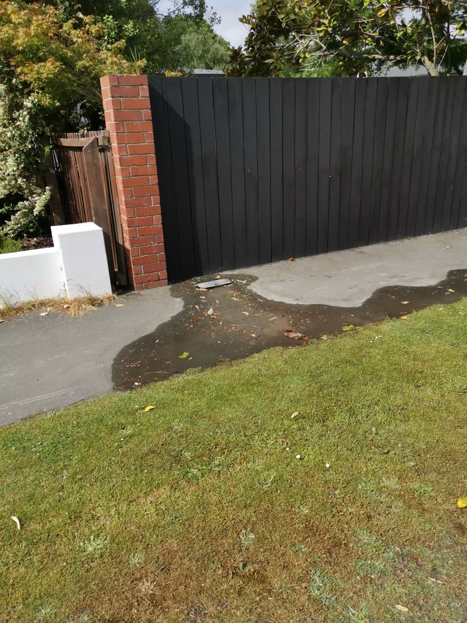 The photograph attached to this water leak report