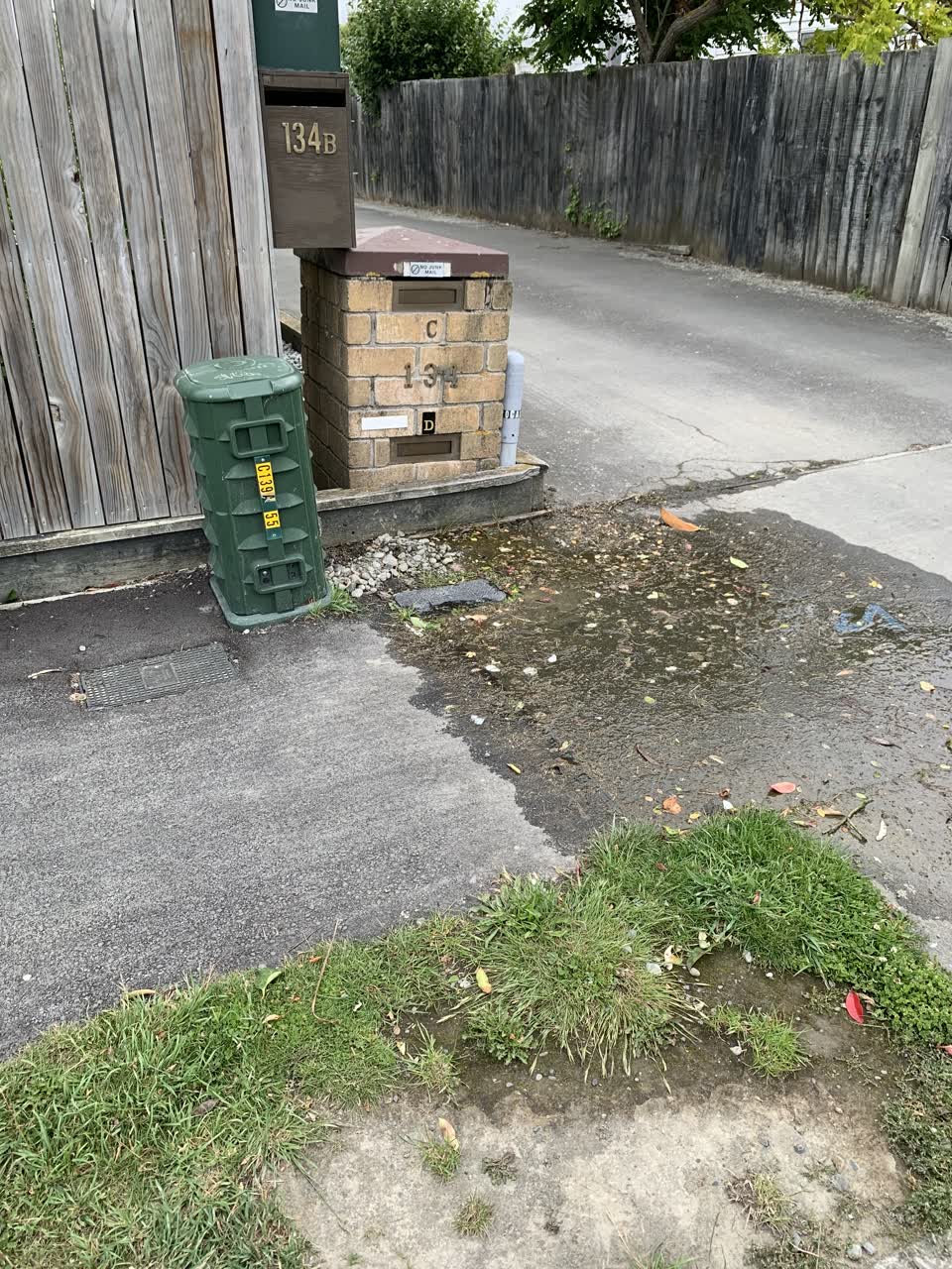 The photograph attached to this water leak report