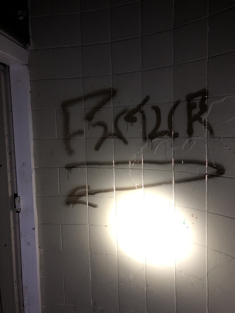 The photograph attached to this graffiti report