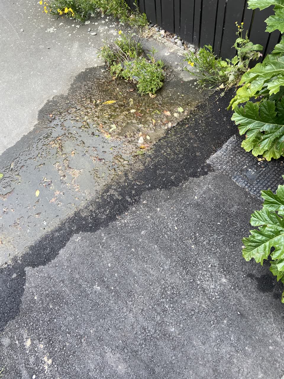 The photograph attached to this water leak report
