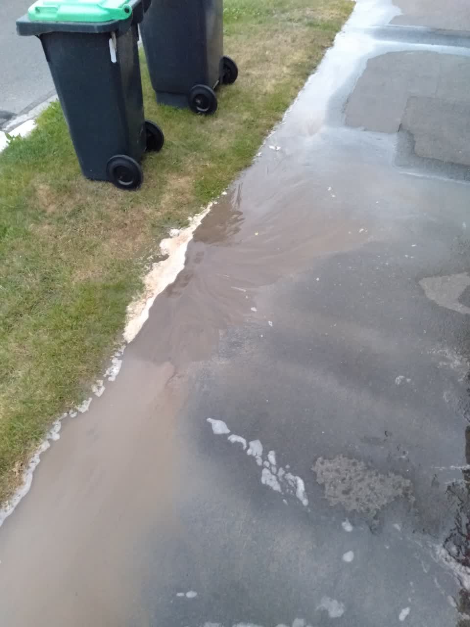The photograph attached to this water leak report