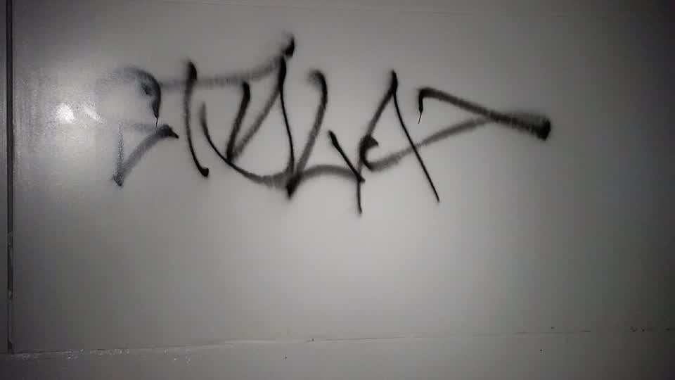 The photograph attached to this graffiti report