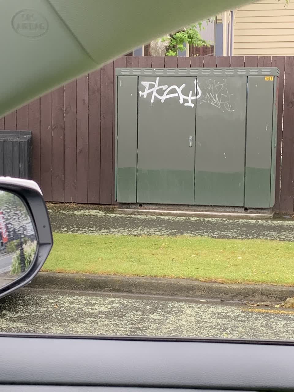 The photograph attached to this graffiti report