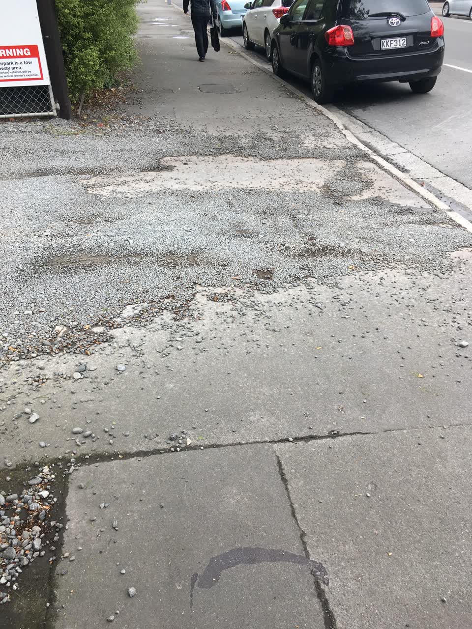 The photograph attached to this roading/streets report