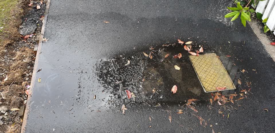 The photograph attached to this water leak report