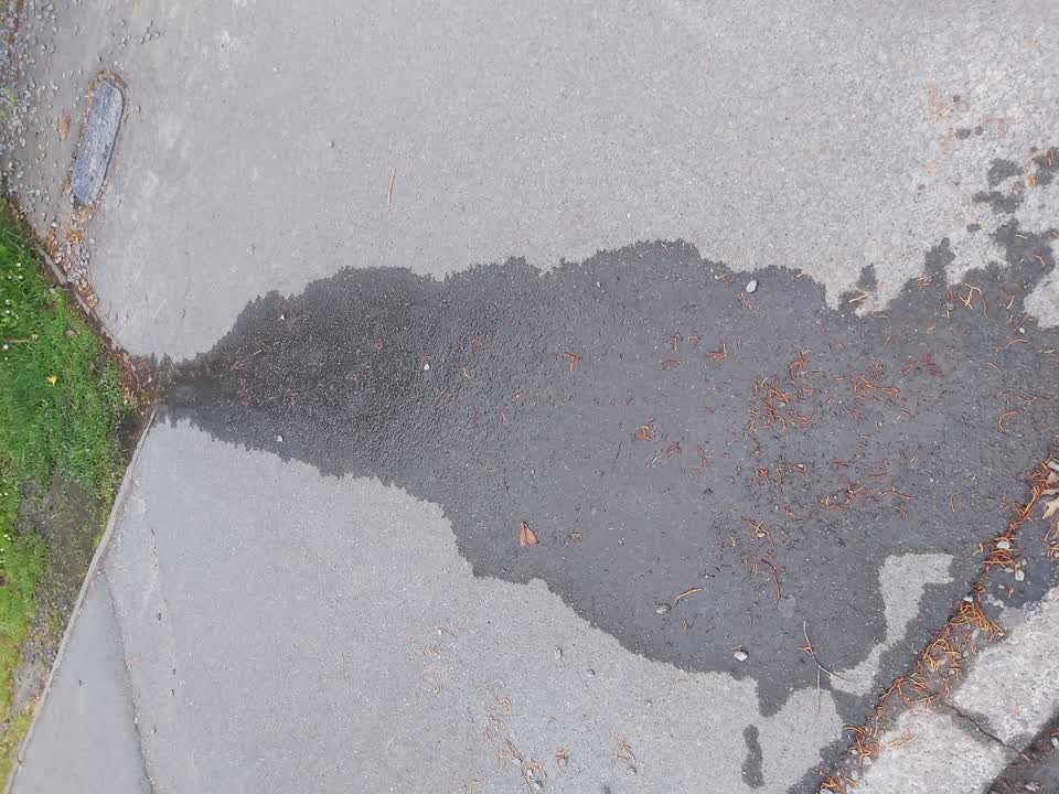 The photograph attached to this water leak report