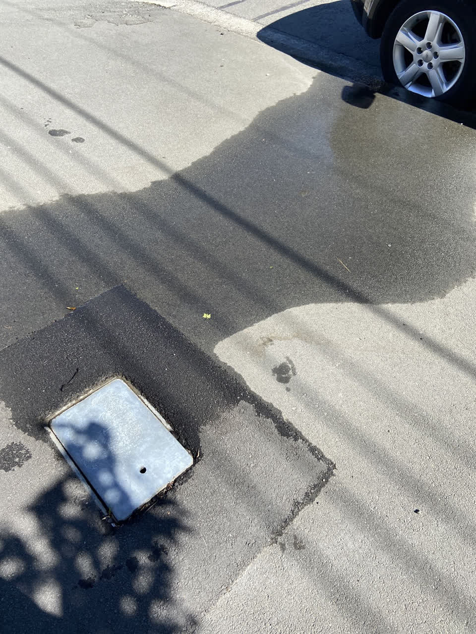 The photograph attached to this water leak report
