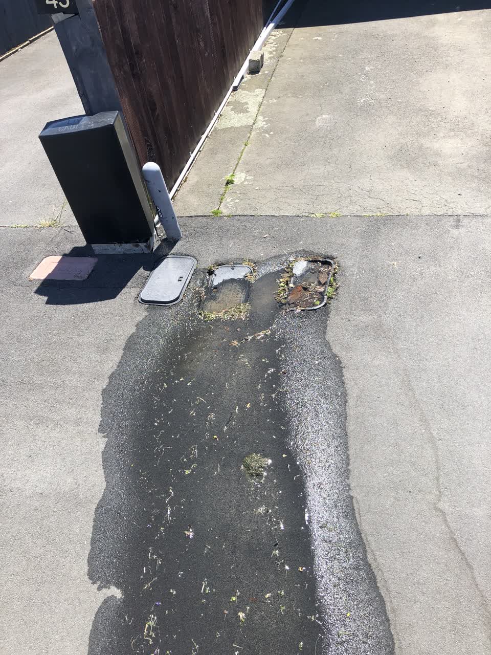 The photograph attached to this water leak report