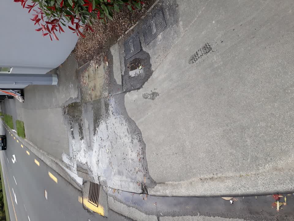 The photograph attached to this water leak report