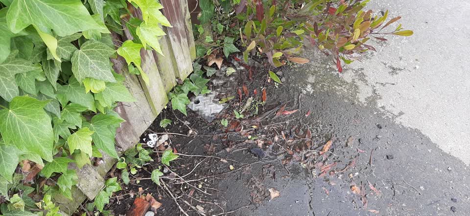 The photograph attached to this water leak report
