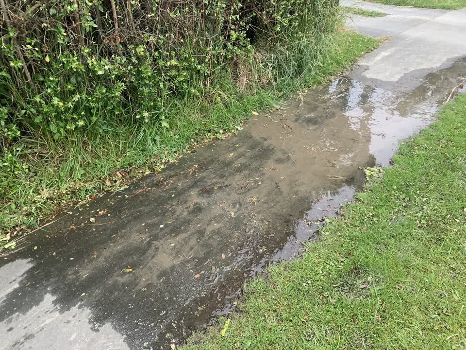The photograph attached to this water leak report