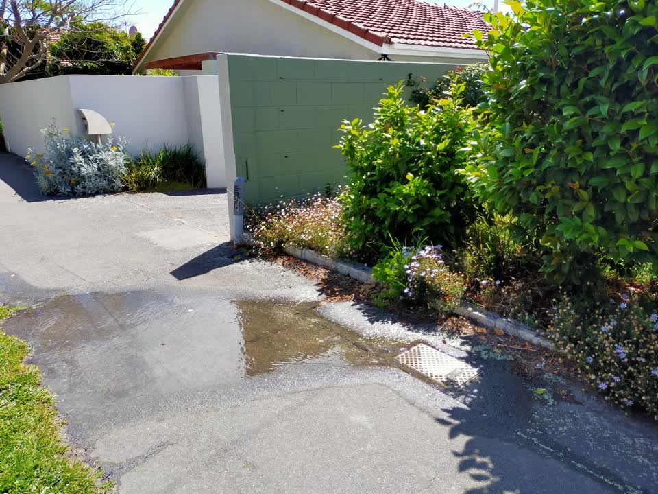 The photograph attached to this water leak report
