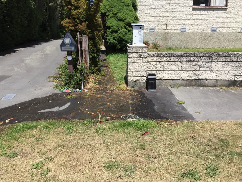 The photograph attached to this water leak report