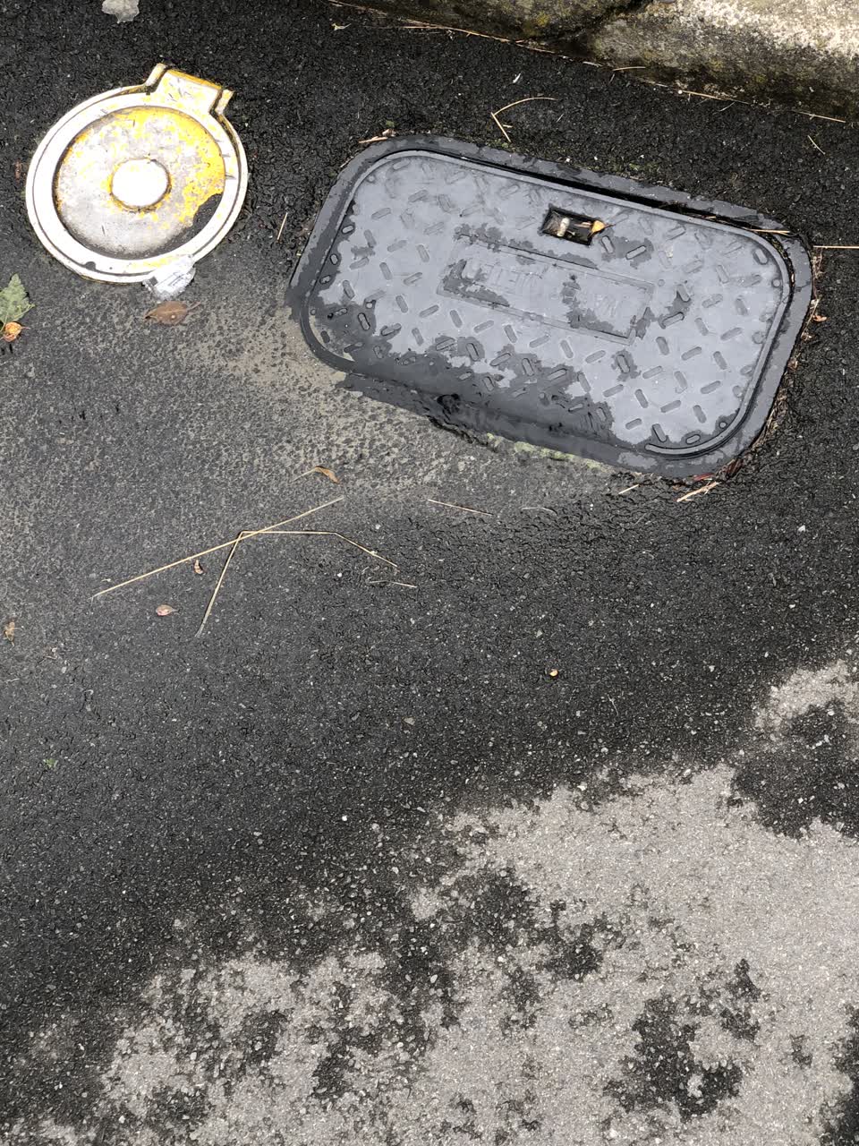 The photograph attached to this water leak report
