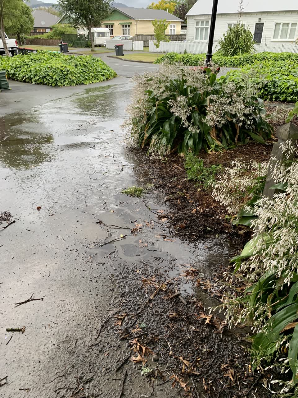 The photograph attached to this water leak report
