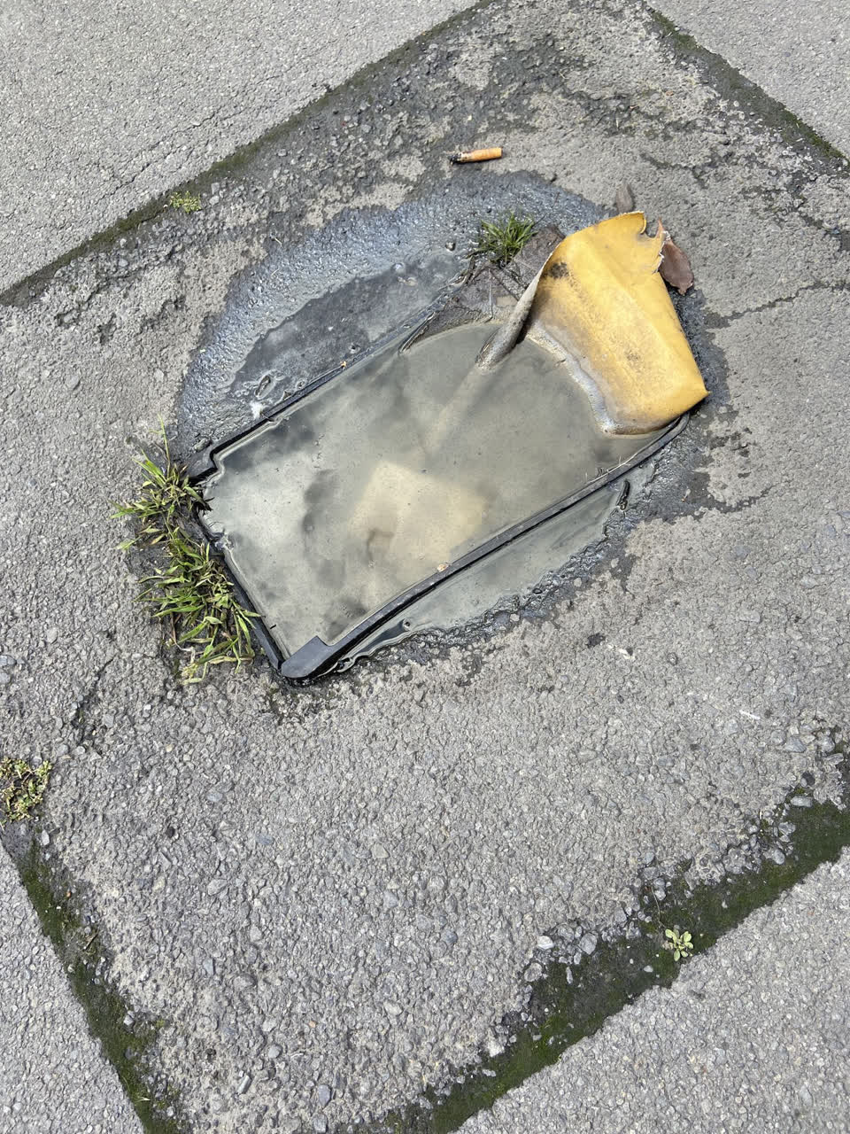 The photograph attached to this water leak report