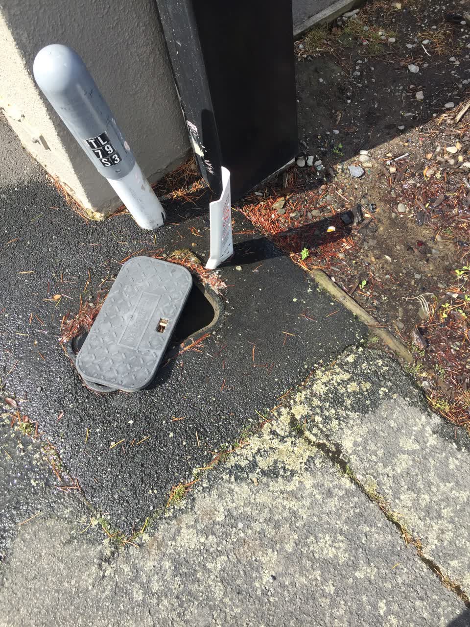 The photograph attached to this water leak report