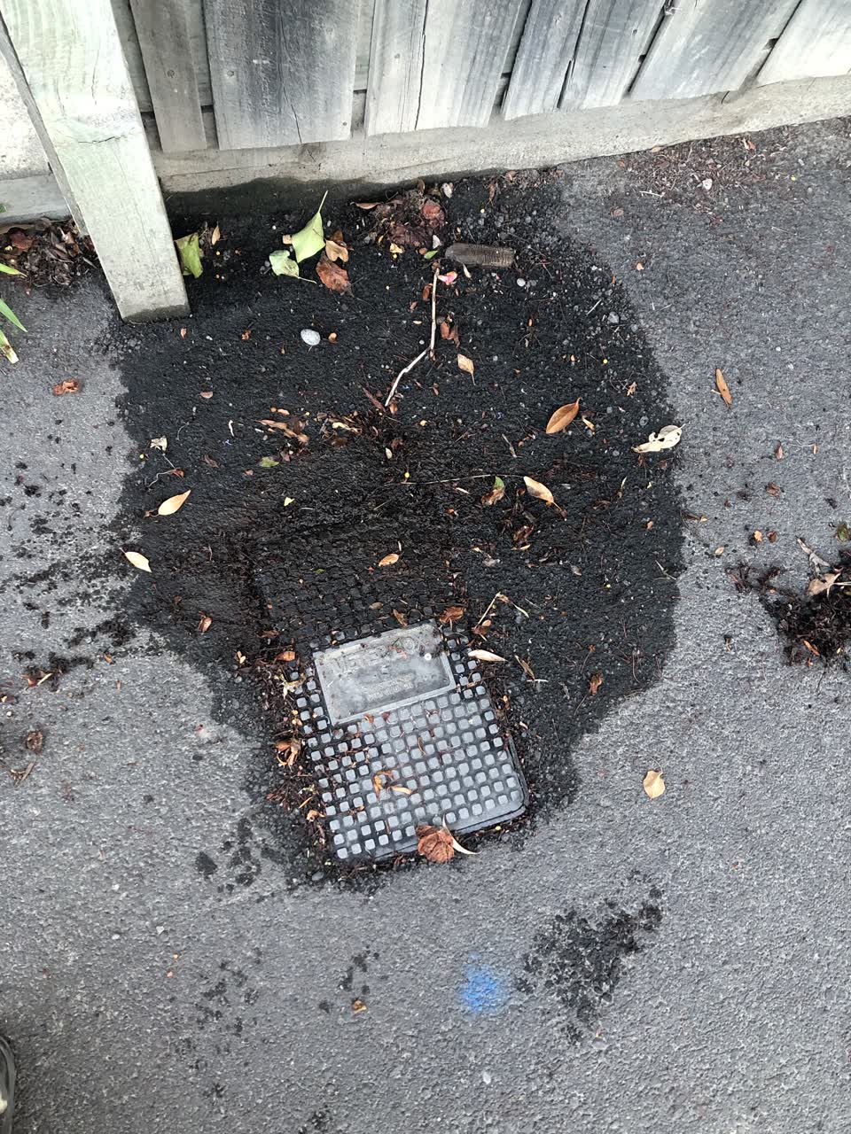The photograph attached to this water leak report