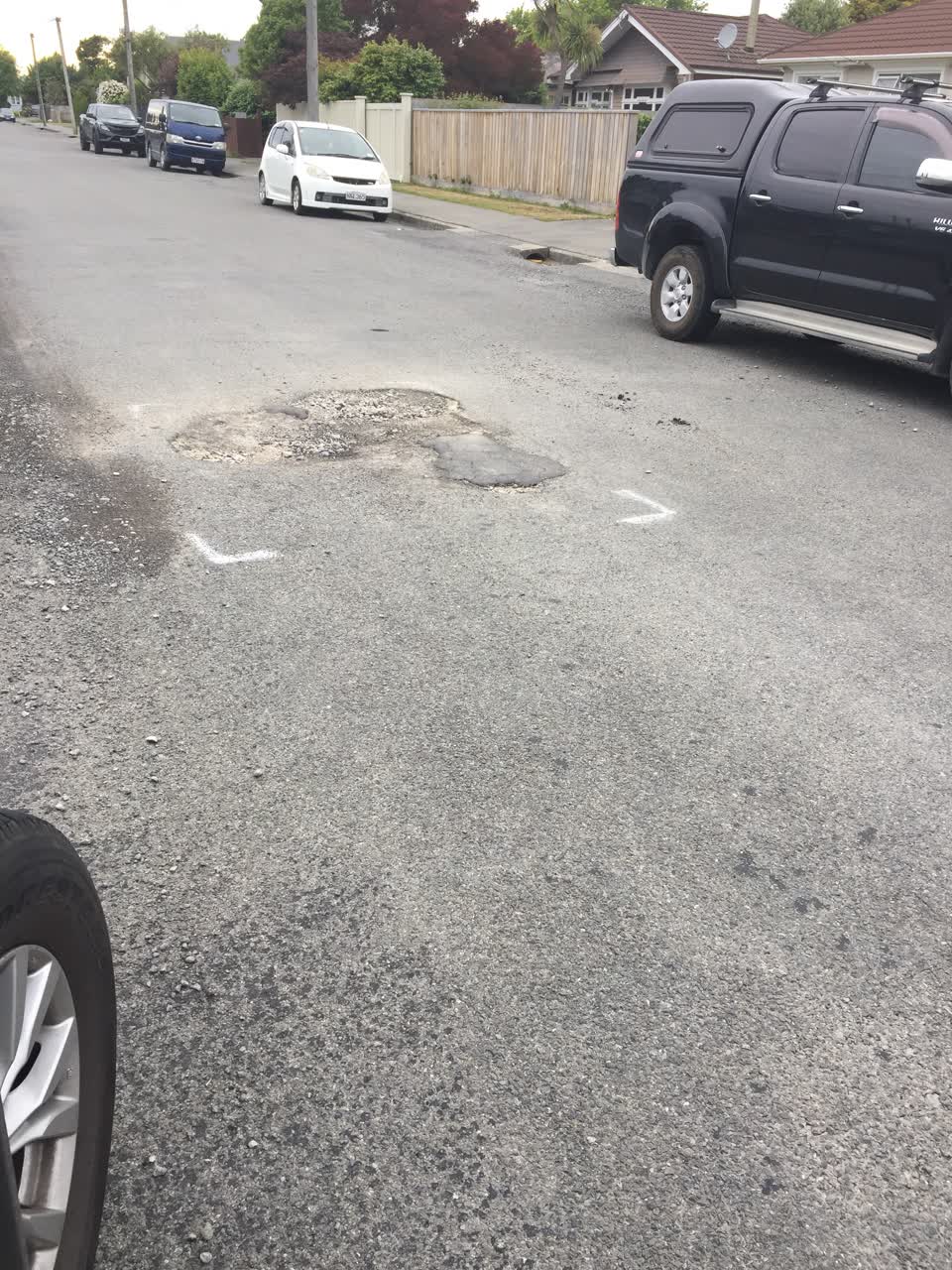 The photograph attached to this roading/streets report