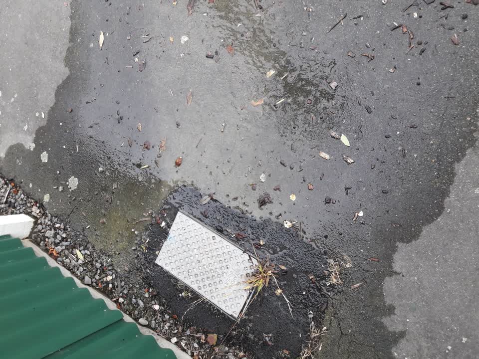 The photograph attached to this water leak report