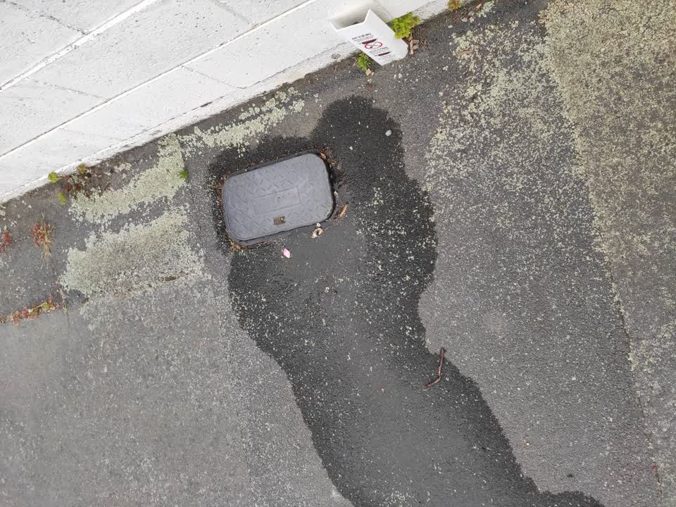 The photograph attached to this water leak report