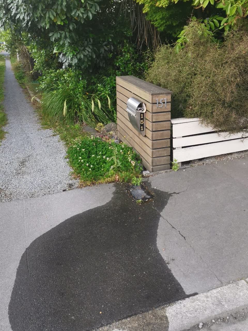 The photograph attached to this water leak report