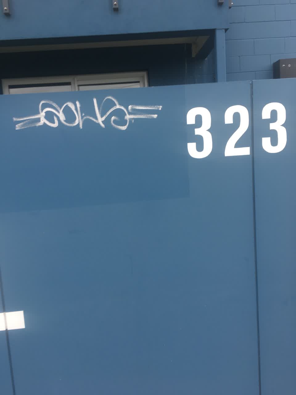 The photograph attached to this graffiti report