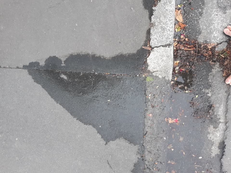 The photograph attached to this water leak report