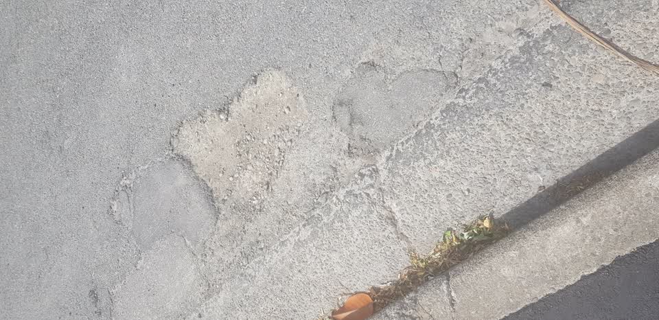 The photograph attached to this roading/streets report