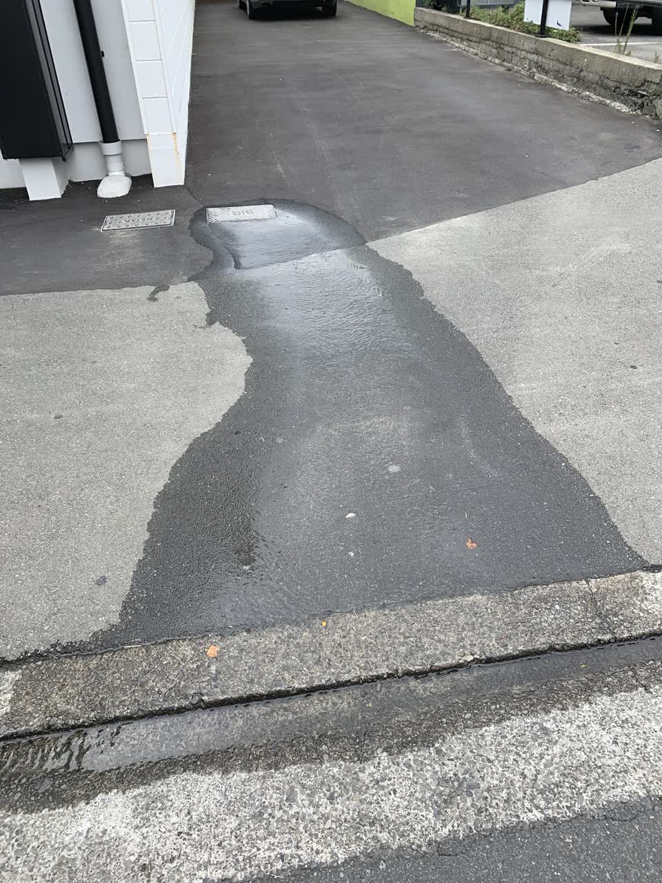 The photograph attached to this water leak report