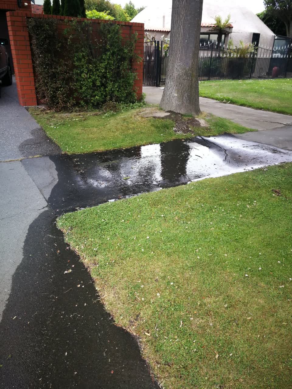 The photograph attached to this water leak report