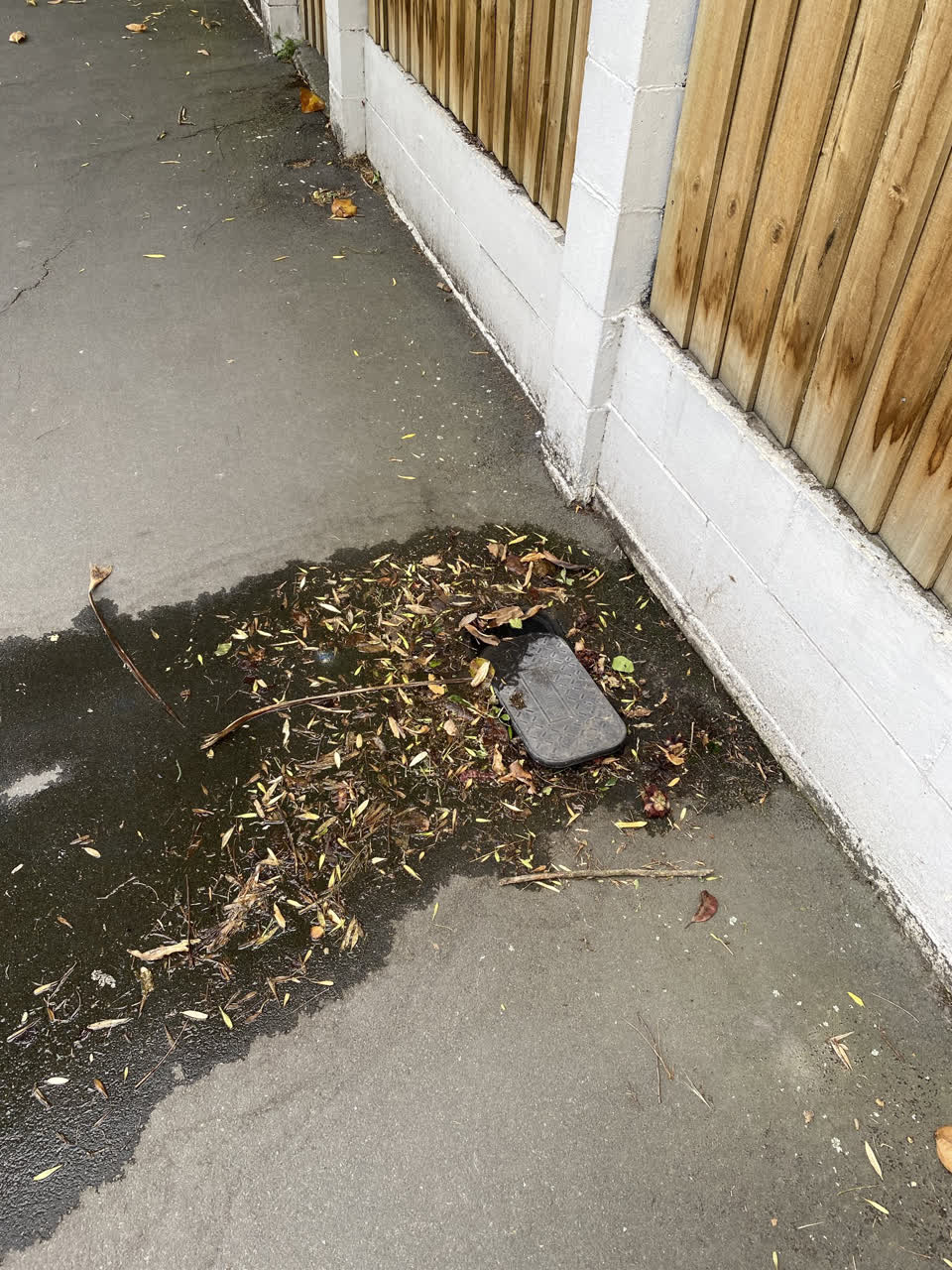 The photograph attached to this water leak report