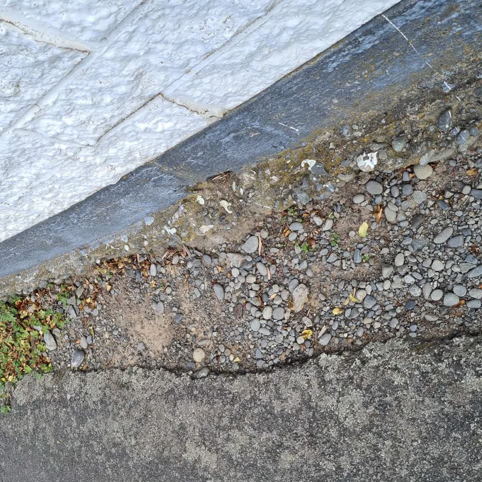 The photograph attached to this street light outage report
