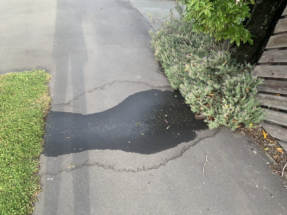 The photograph attached to this water leak report