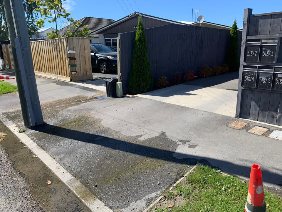 The photograph attached to this water leak report
