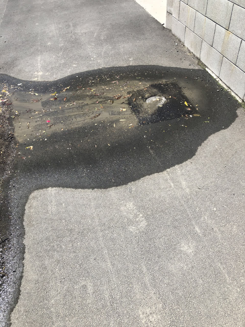 The photograph attached to this water leak report