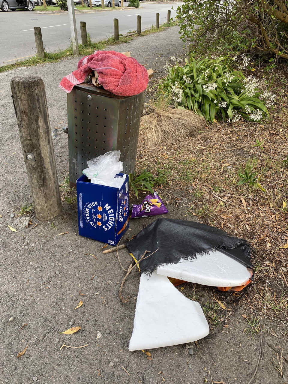 The photograph attached to this rubbish/recycling report