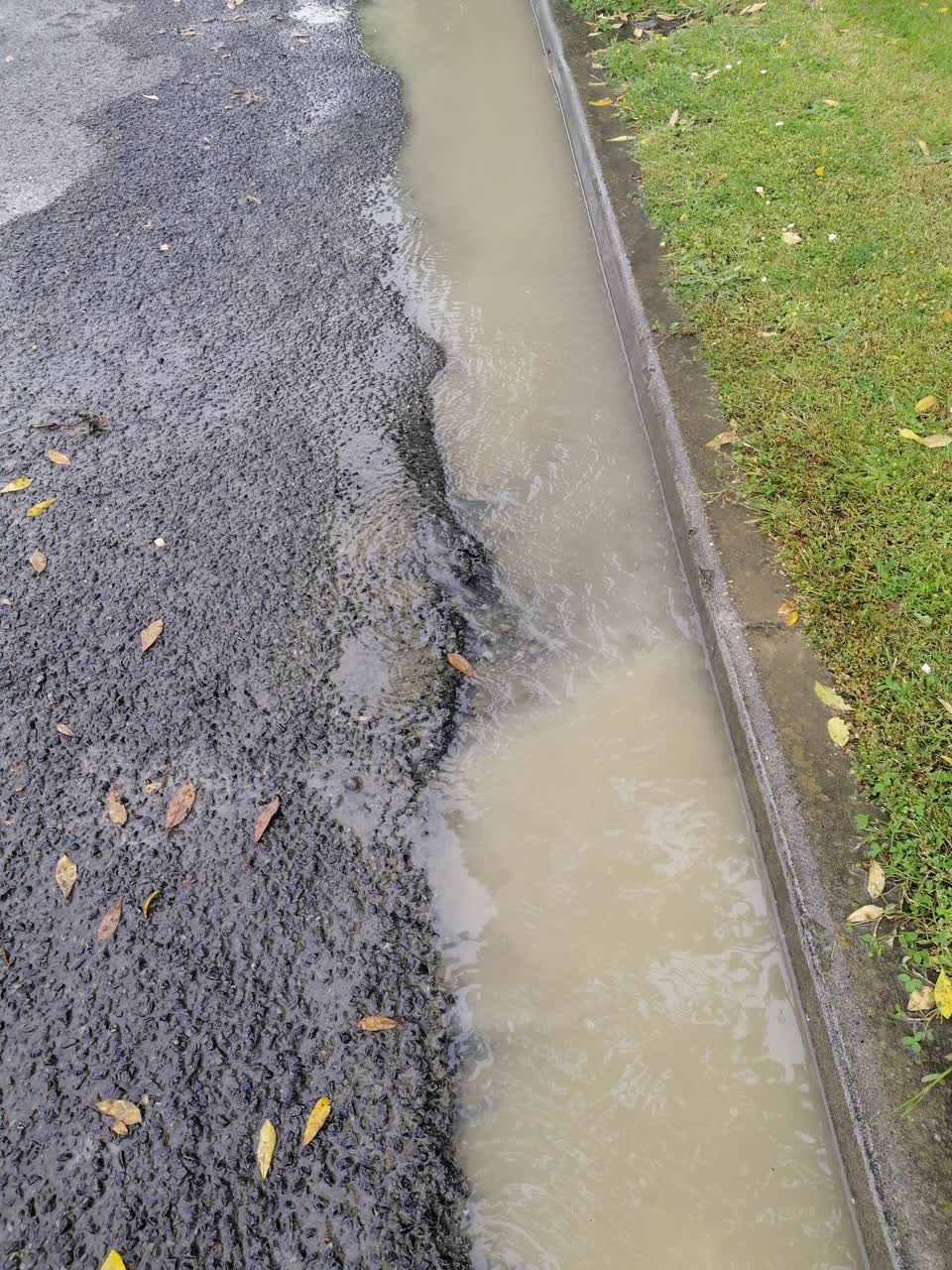 The photograph attached to this water leak report