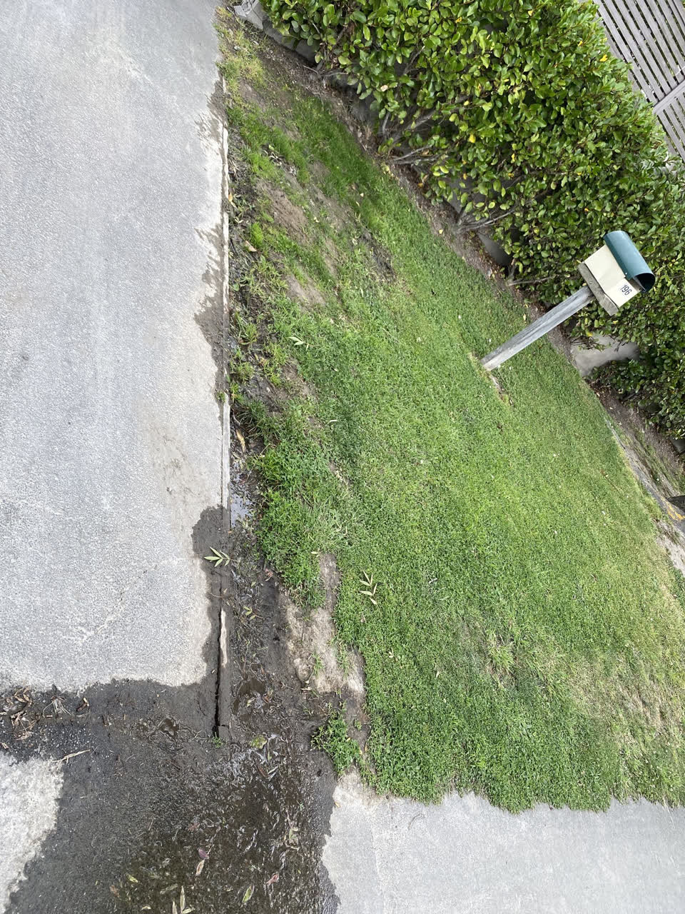 The photograph attached to this water leak report