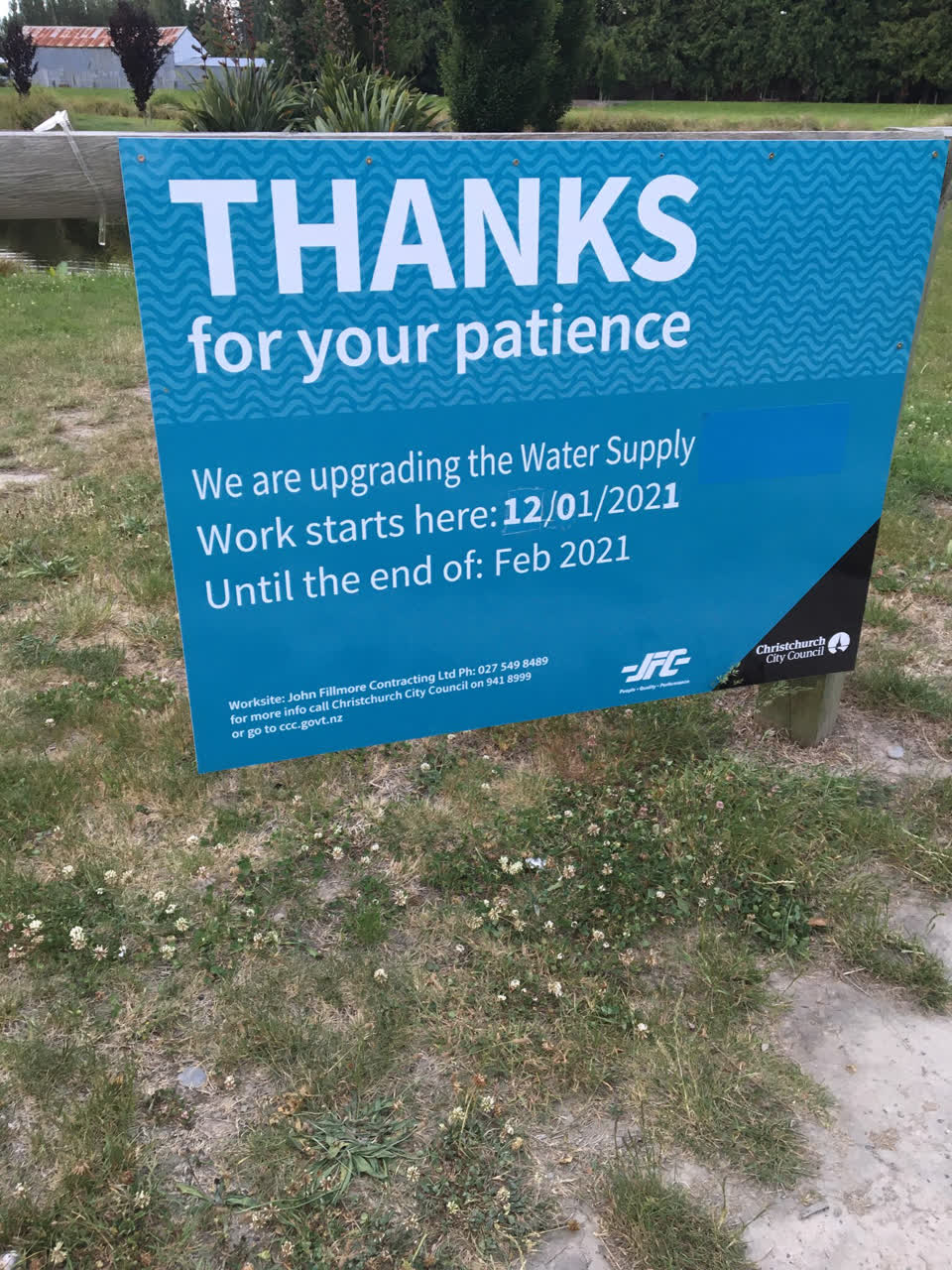 The photograph attached to this water supply report