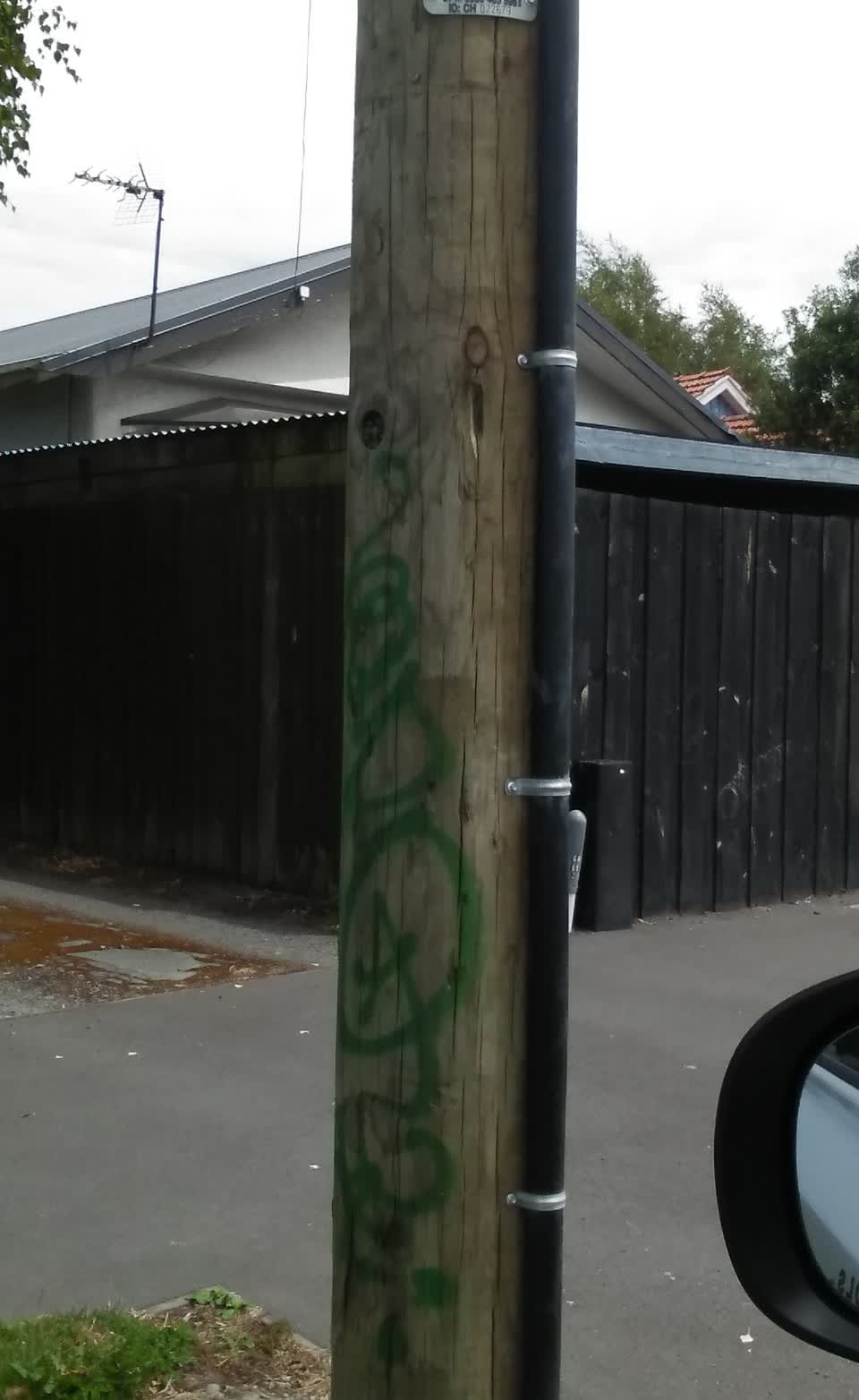 The photograph attached to this graffiti report