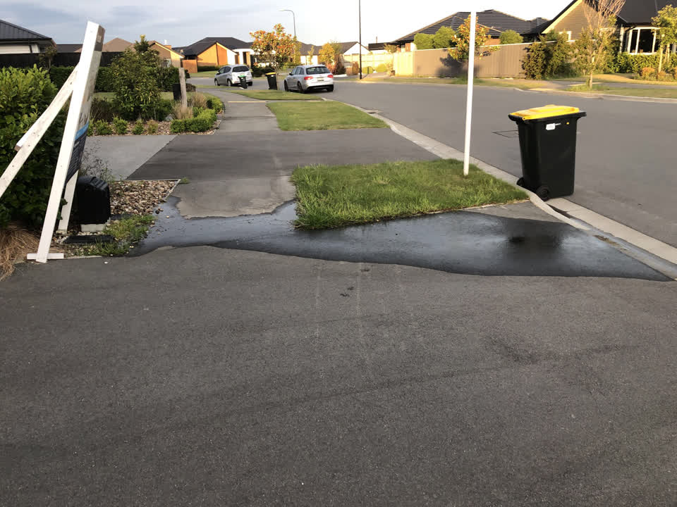 The photograph attached to this water leak report