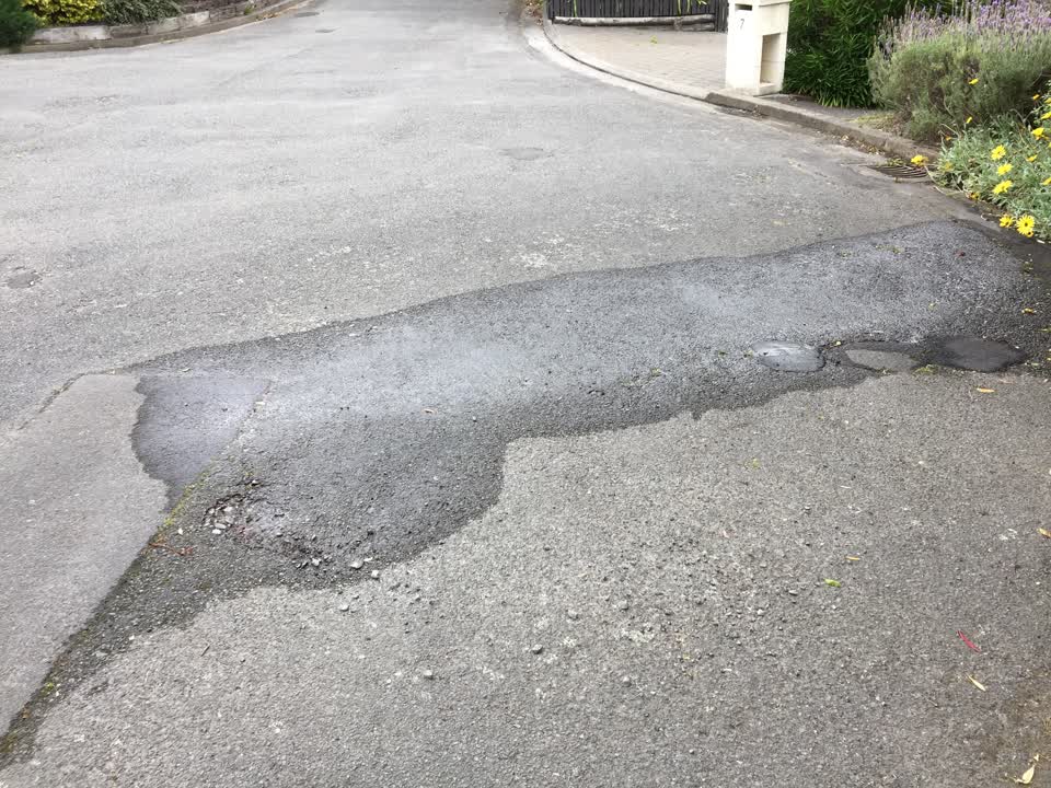 The photograph attached to this water leak report