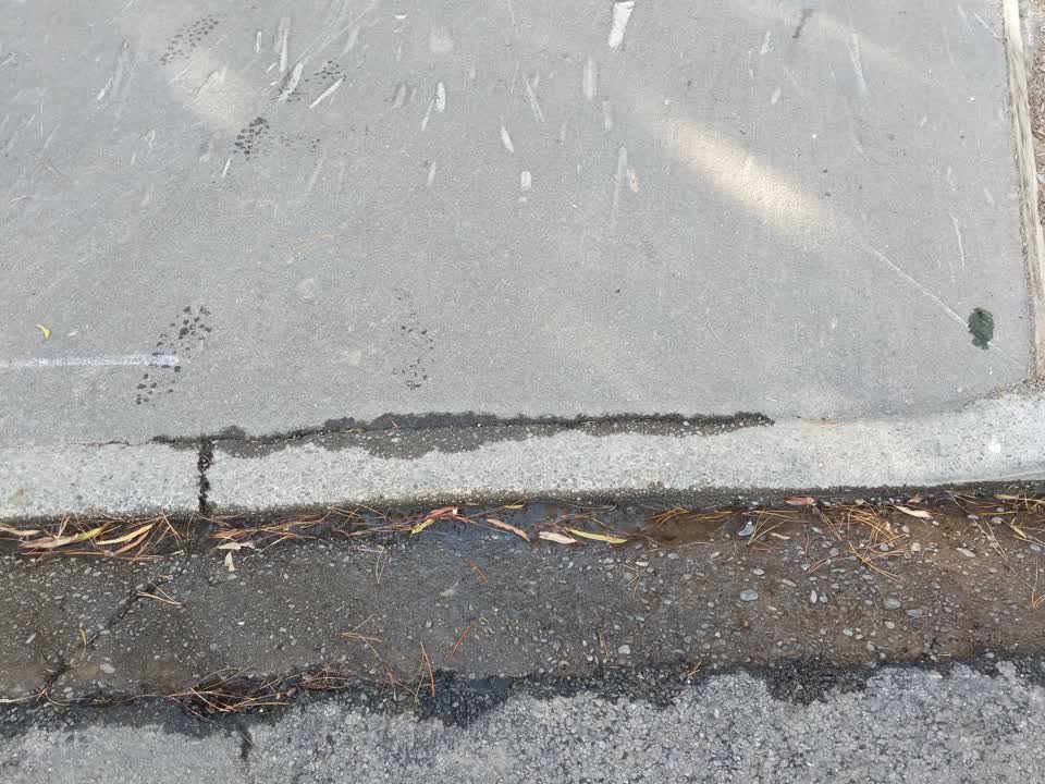 The photograph attached to this water leak report
